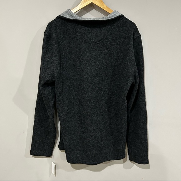 Izod Men’s Size Large Black Fleece Sweater NWT - Picture 4 of 4